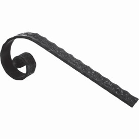 Crosse acier imprimée motif fleur 40x8 mm, idéale pour main courante et ferronnerie.