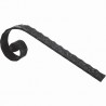Crosse acier imprimée motif fleur 40x8 mm, idéale pour main courante et ferronnerie.