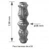 MANCHON FONTE POUR BARREAU ROND – Ø14 À Ø18 MM – AVEC VIS DE SERRAGE