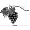 GRAPPE DE RAISIN DÉCORATIVE – ACIER FORGÉ – À SOUDER – 175 X 225 MM