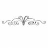 Couronnement de portail en kit 1275x270 mm avec volutes en acier plat