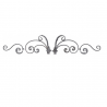 Couronnement de portail en kit 1275x270 mm avec volutes en acier plat