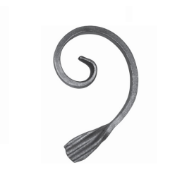 Volute en J en acier forgé à chaud – montage rapide 120x80 mm ou 120x85 mm