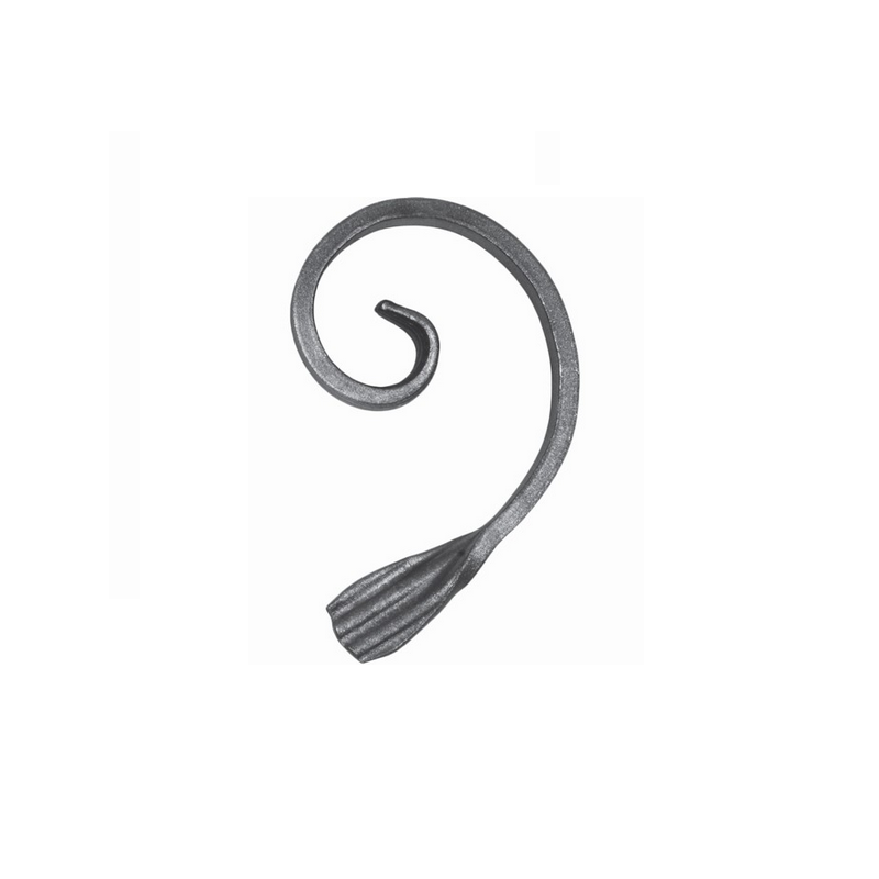 Volute en J en acier forgé à chaud – montage rapide 120x80 mm ou 120x85 mm