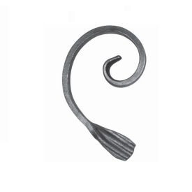 Volute en J en acier forgé à chaud – montage rapide 120x80 mm ou 120x85 mm