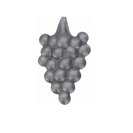Grappe de raisin décorative en acier – 70 x 40 mm – Ornement ferronnerie