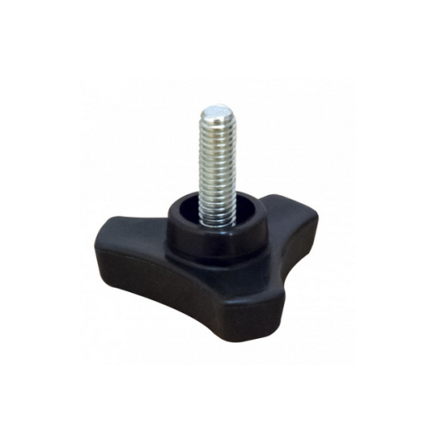 Poignée de serrage filetée M6/M8 – Acier zingué – Coloris noir – Hauteur 42,6 mm