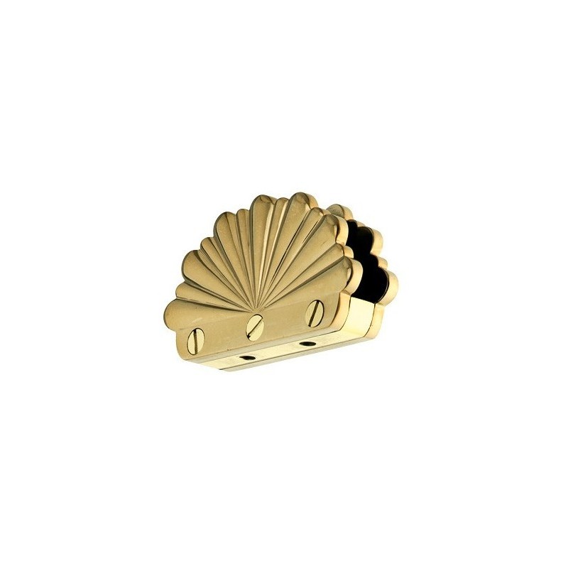 PINCE FIXATION VERRE DÉCORÉE LAITON MASSIF