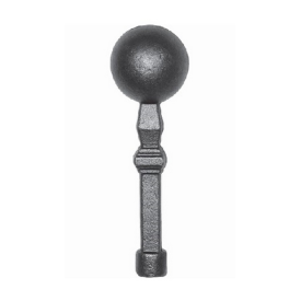 Boule acier estampé avec support en fer forgé – Ø27 ou Ø40, hauteur 95 à 125 mm