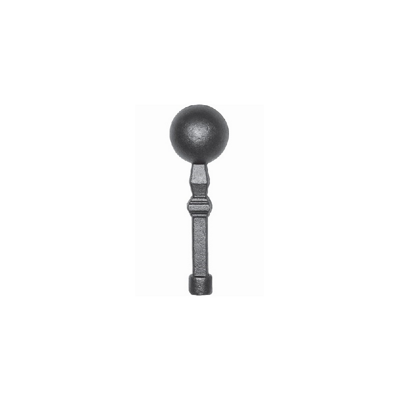 Boule acier estampé avec support en fer forgé – Ø27 ou Ø40, hauteur 95 à 125 mm