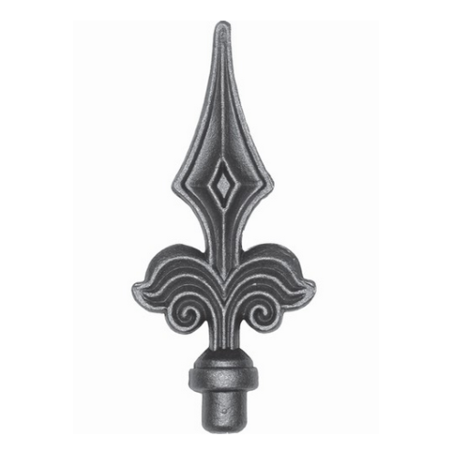 Fer de lance acier forgé – pour barreaux ronds Ø12 ou Ø16 mm, forme décorative