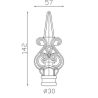 Fer de lance acier forgé pour barreaux Ø20 à Ø40mm