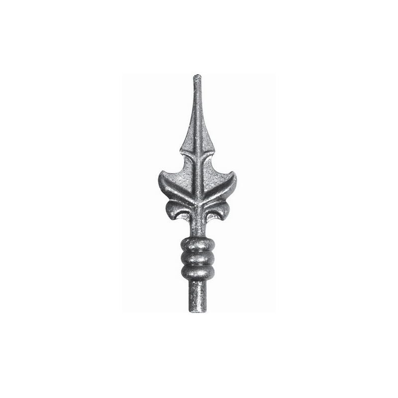 Fer de lance acier forgé – pour barreaux ronds Ø12 à Ø20 mm, tube ou plein