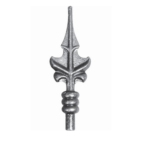 Fer de lance acier forgé – pour barreaux ronds Ø12 à Ø20 mm, tube ou plein