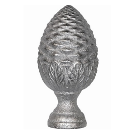 Pomme de pin aluminium H.120 mm Ø62 taraudée M10
