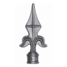 Fer de lance acier forgé – pour barreau Ø16 mm, base Ø26 mm, hauteur 125 mm