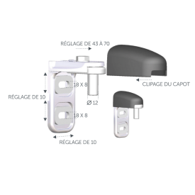 CACHE MODULO POUR GONDS – BLANC, NOIR OU GRIS