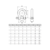 Manille lyre en inox 316 pour amarrage, mouillage et accastillage marin