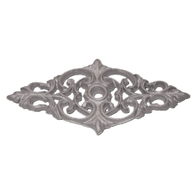 Palmette décorative aluminium 105x200 mm – idéale pour ornement de grille ou portail