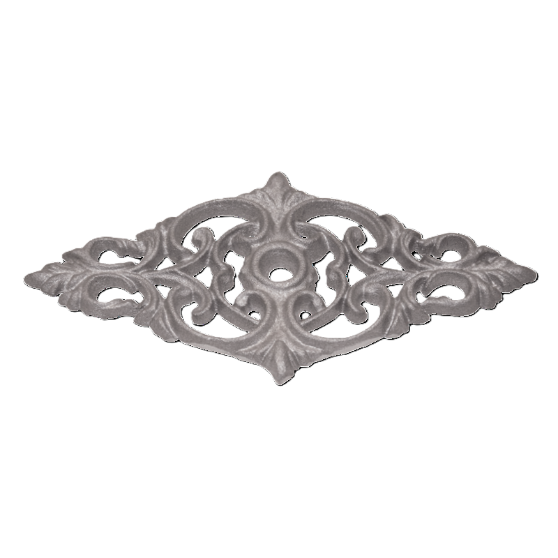 Palmette décorative aluminium 105x200 mm – idéale pour ornement de grille ou portail