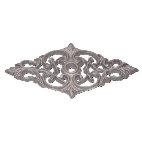 Palmette décorative aluminium 105x200 mm – idéale pour ornement de grille ou portail