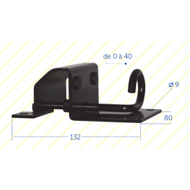 Sabot à visser pour tube 40 mm