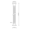 COLONNE FONTE CANELÉE – HAUTEUR 2500 MM ET 3000 MM – RÉSISTANCE 3000 KG