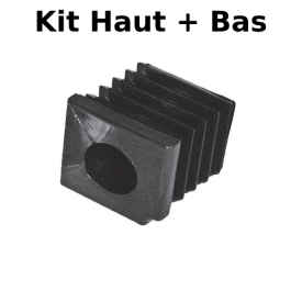 Kit d’embouts en nylon Ø20 mm pour pivot – pour tube carré 30 à 40 mm