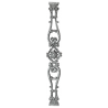 Balustre en fonte – 655x95 mm – fixation M10 par vissage