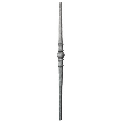 Poteau simple boule acier forgé à chaud – carré 25 mm – H1200 mm