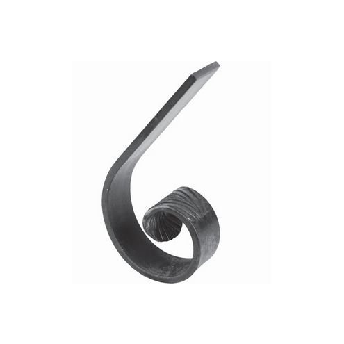 Volute en J en acier forgé – Élément décoratif pour rampes et garde-corps