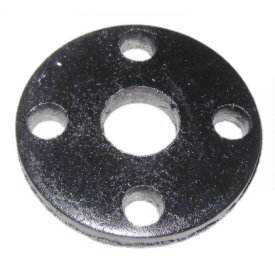 Platine de fixation ronde en acier Ø48 à Ø68 mm – 4 trous + 1 trou central