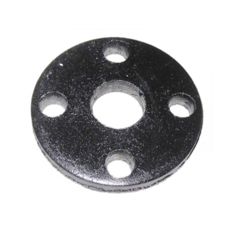 Platine de fixation ronde en acier Ø48 à Ø68 mm – 4 trous + 1 trou central