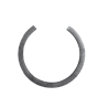 Cercle ouvert en acier – Ø110 mm, plat 16 x 8 ou 20 x 6 mm