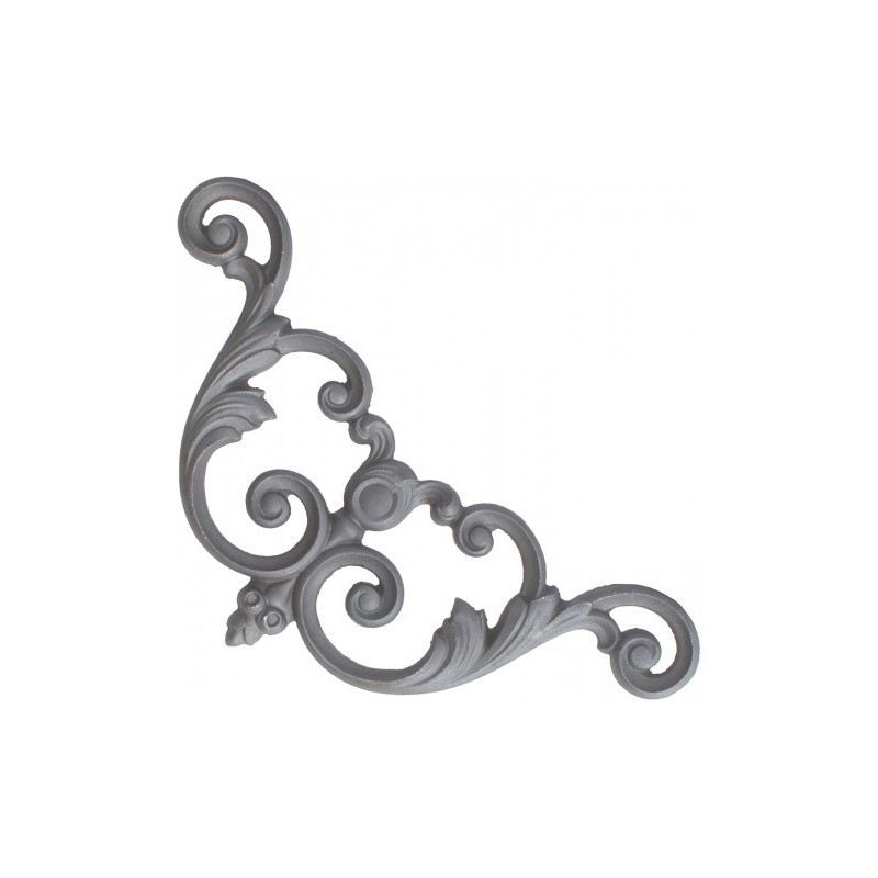 Volute en acier moulé double face 260x260 mm pour portail ou garde-corps