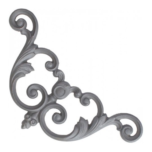 Volute en acier moulé double face 260x260 mm pour portail ou garde-corps