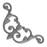 Volute en acier moulé double face 260x260 mm pour portail ou garde-corps