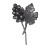 Grappe de raisin en fer forgé avec feuille de vigne – décor 12 ou 18 cm