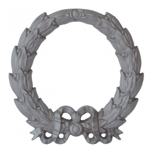 Élément décoratif couronne en acier moulé double face 215x215 mm