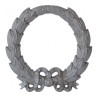 Élément décoratif couronne en acier moulé double face 215x215 mm
