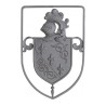 Bouclier de chevalier décoratif double face en acier moulé – 440x300 mm