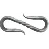 Maillon de chaîne en acier forgé 100x35 mm avec pigne torsadée pour carré de 6 mm