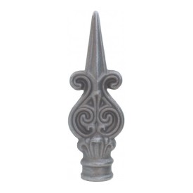 Fer de lance en acier forgé – motif fleur de lys, pour barreau rond Ø25 à Ø40