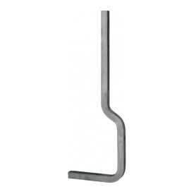 Support de lisse inférieure en acier plein 20 mm – Finition lisse ou martelée