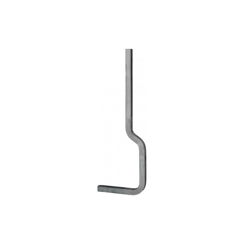 Support de lisse inférieure en acier plein 20 mm – Finition lisse ou martelée