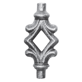 Garniture centrale ajourée acier – pour barreau rond Ø12 ou Ø16 mm