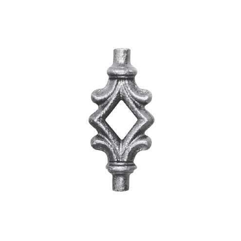Garniture centrale ajourée acier – pour barreau rond Ø12 ou Ø16 mm