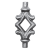 Garniture centrale ajourée acier – pour barreau rond Ø12 ou Ø16 mm