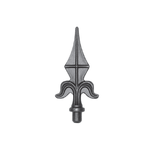 Pointe fer de lance aluminium décorative – pour barre ronde Ø10 à Ø16