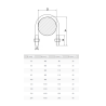 ÉTRIER FILETÉ POUR TUBE MÉTRIQUE AVEC ÉCROUS – INOX A2
